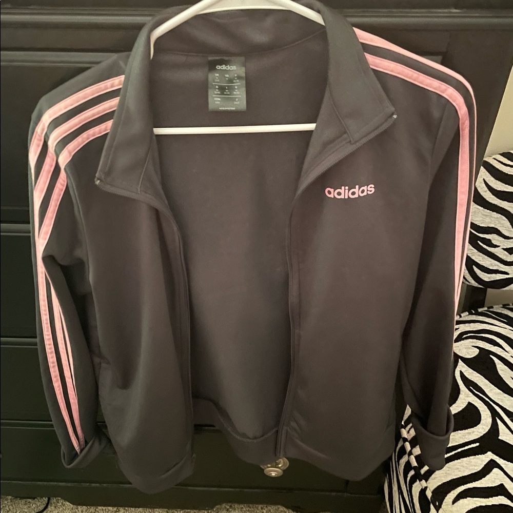 Pink and Gray Adidas Jacket